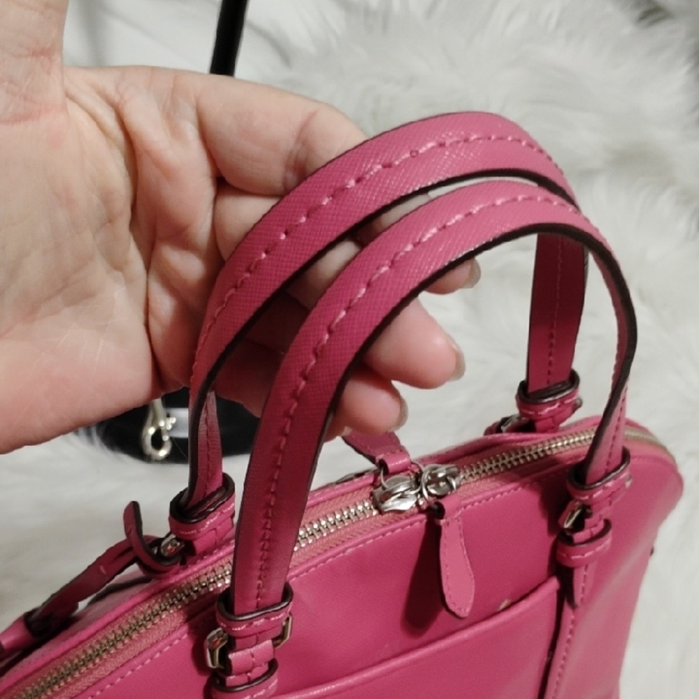 SALE! Authentic Coach Peyton Saffiano Cora Leather Domes Satchel W Strap - Picture 8 of 14